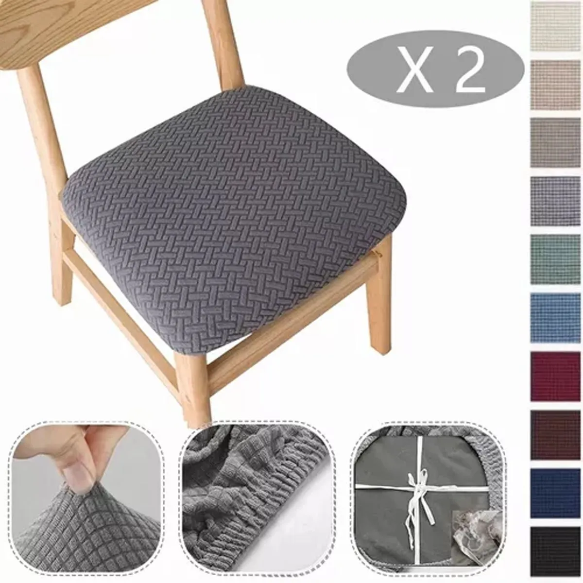 EDWINAYY - Funda De Asiento Para Silla Adaptables Para Comedor Tela