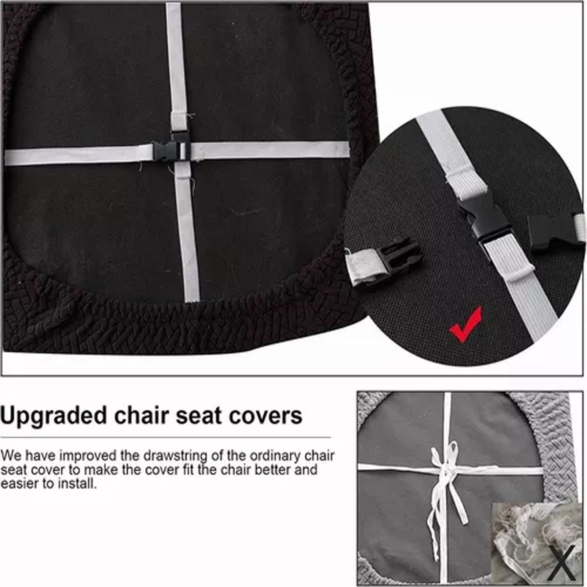 EDWINAYY - Funda De Asiento Para Silla Adaptables Para Comedor Tela