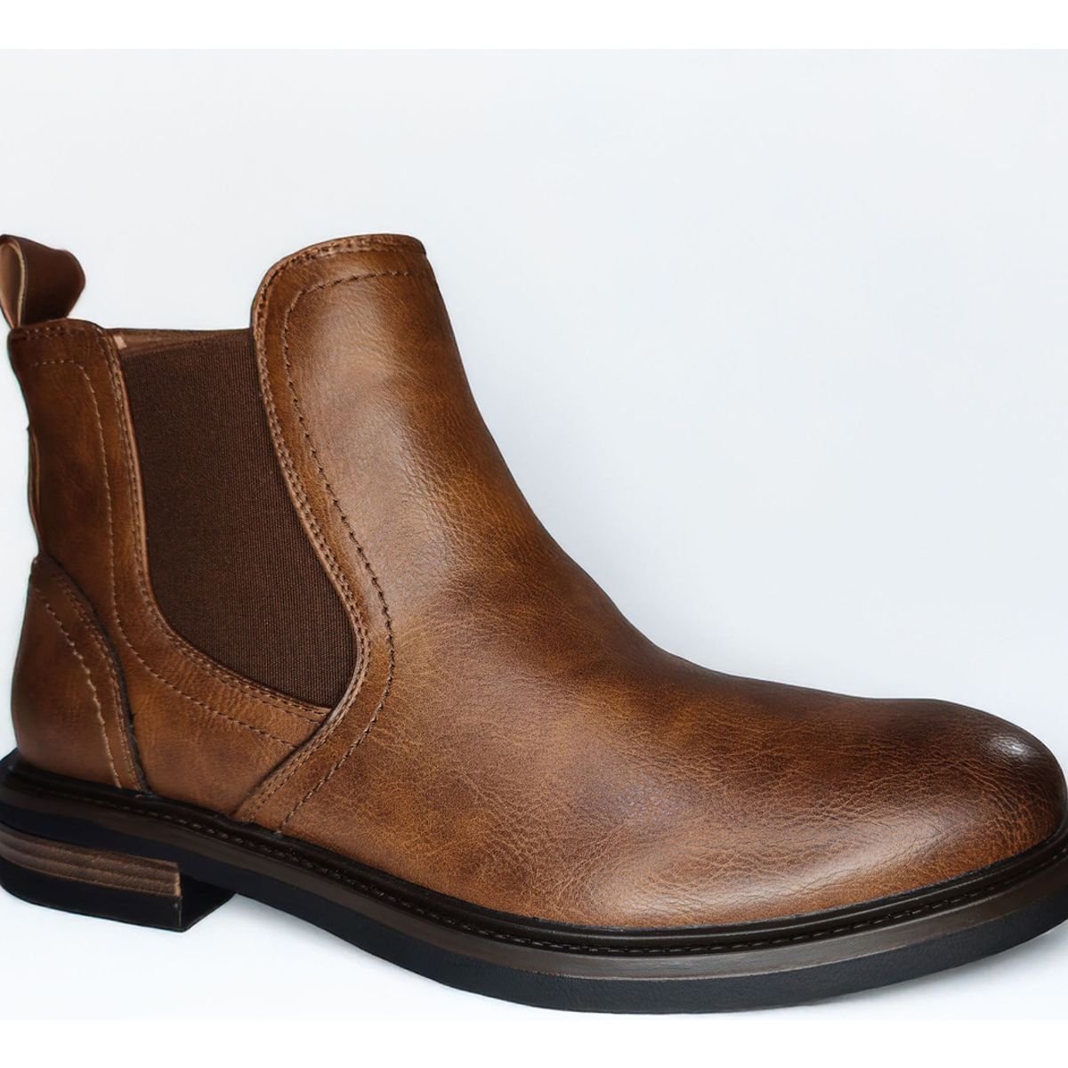 PAND G - Botin Cuero Pu Ejecutivo Estilo Durabilidad Sin Cordon 39 al 44 7566