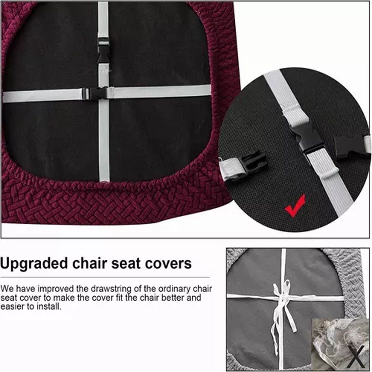 EDWINAYY - Funda De Asiento Para Silla Adaptables Para Comedor Tela