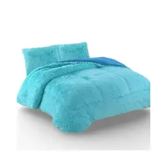 GENERICO - PLUMÓN CUBRECAMA CHIPORRO PELUDO GRUESO PLAZA Y MEDIA CALIPSO