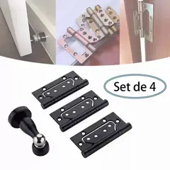 EDWINAYY - Bisagras Negras Scanavini Con Rodamientos + Tope Puerta