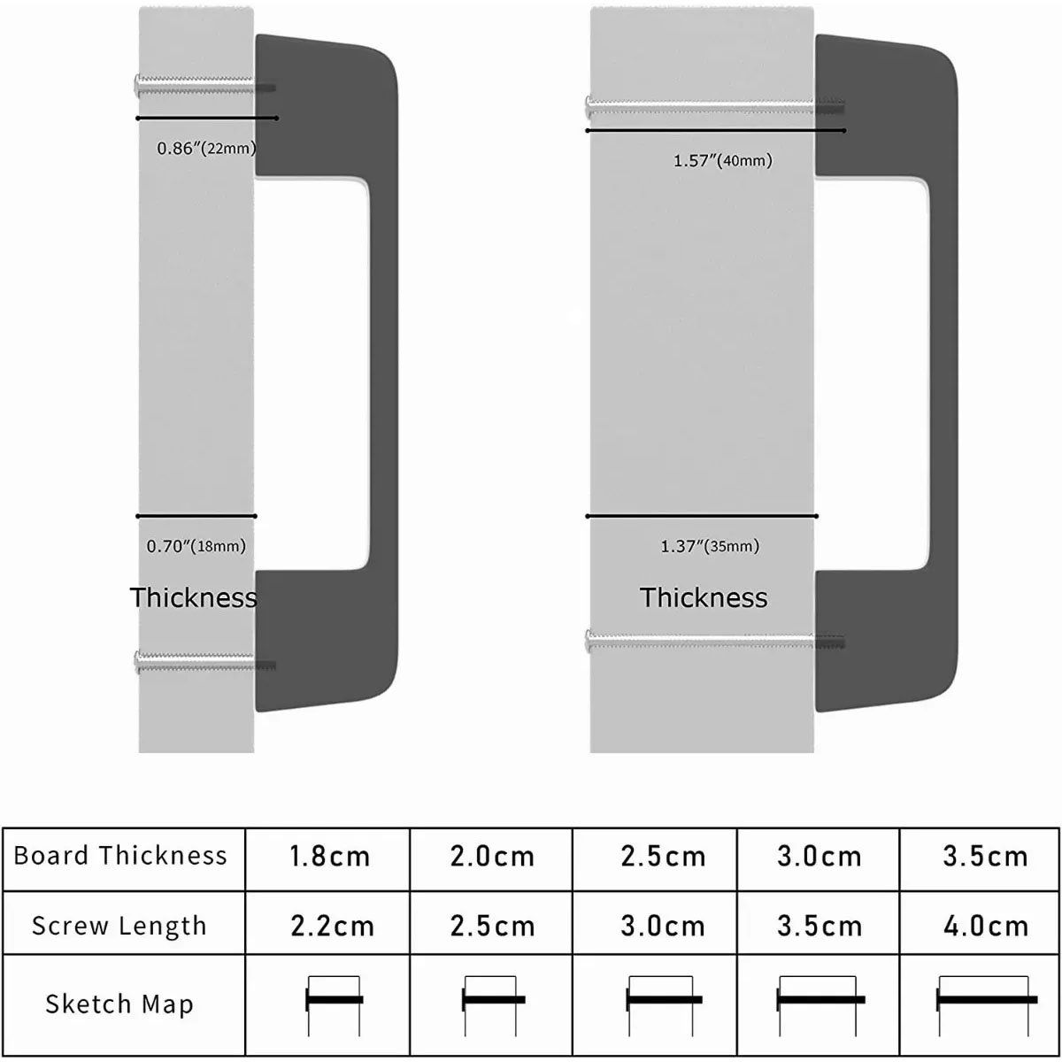 EDWINAYY - Set 6 Manija De Gabinete Utilitario De Aleación De Zinc