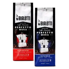 BIALETTI - Pack Café Molido Italiano Classico + Intenso 2x250g