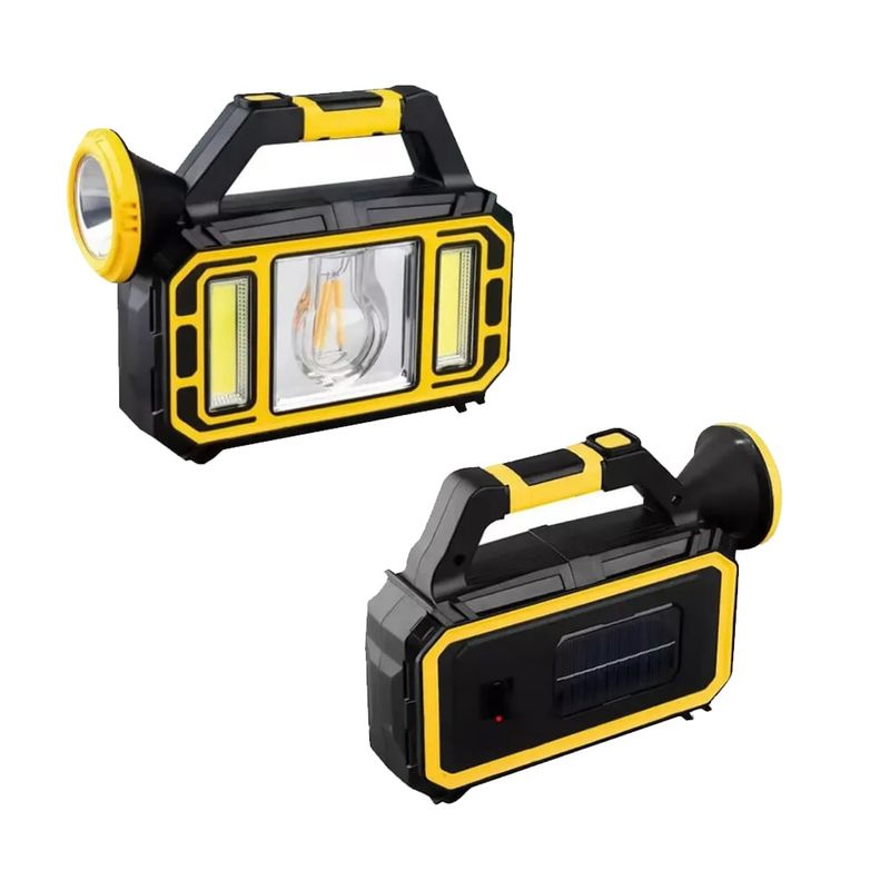 GENERICO - Linterna Led Solar Con 3 Modos Recargable Emergencia