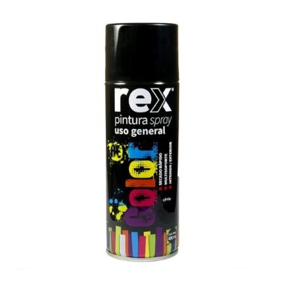 GENERICO - PINTURA EN SPRAY BRILLANTE NEGRO REX 400ML