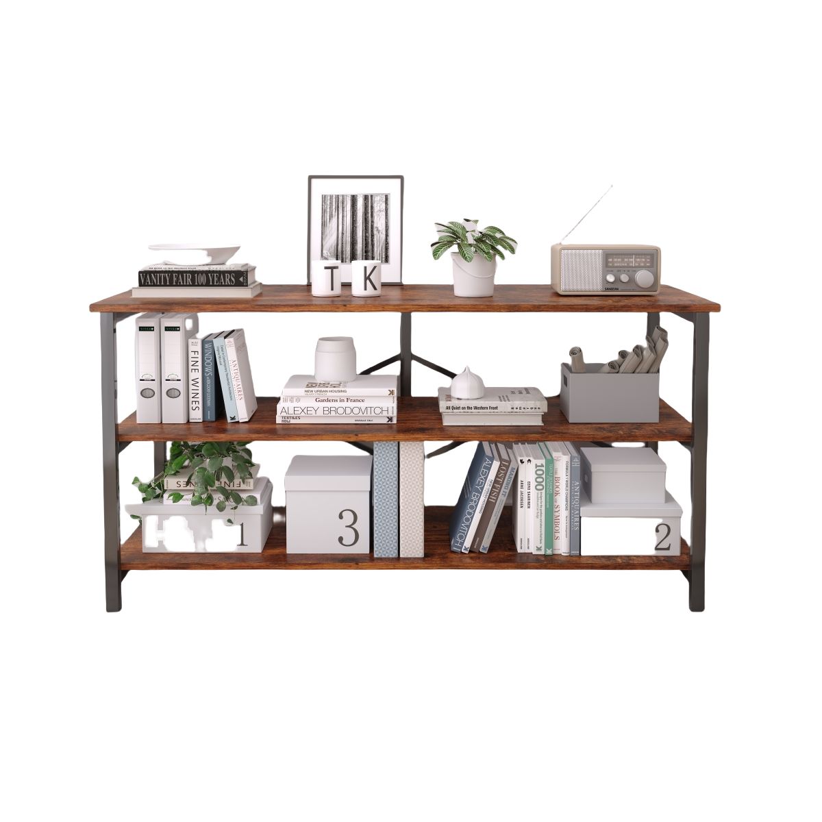 GENERICO - Organizador Estante 3 Nivel Lateral Living 120 X 45 X 60 Cm