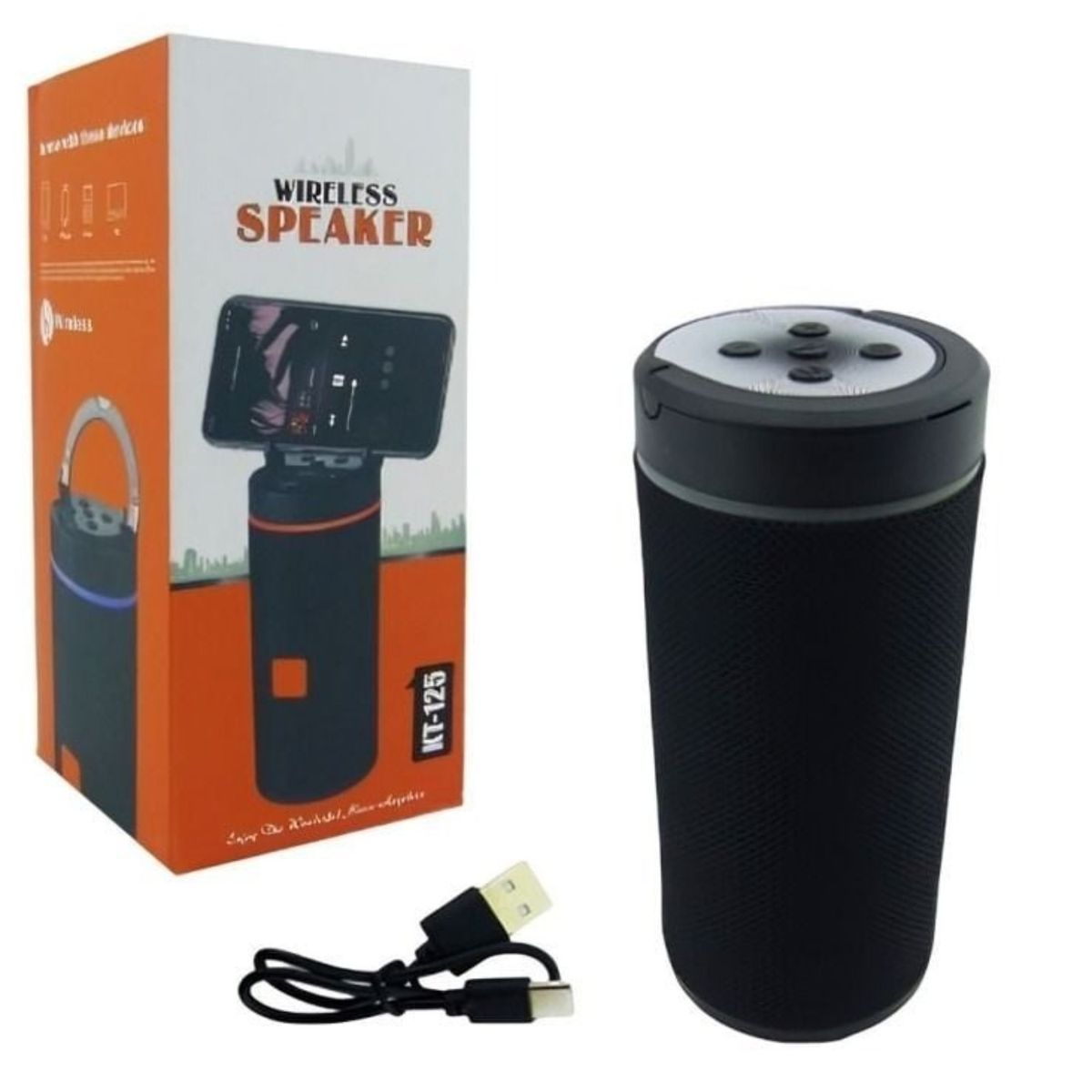 GENERICO - PARLANTE RECARGABLE KT-125 BLUET USB TF CON LUZ