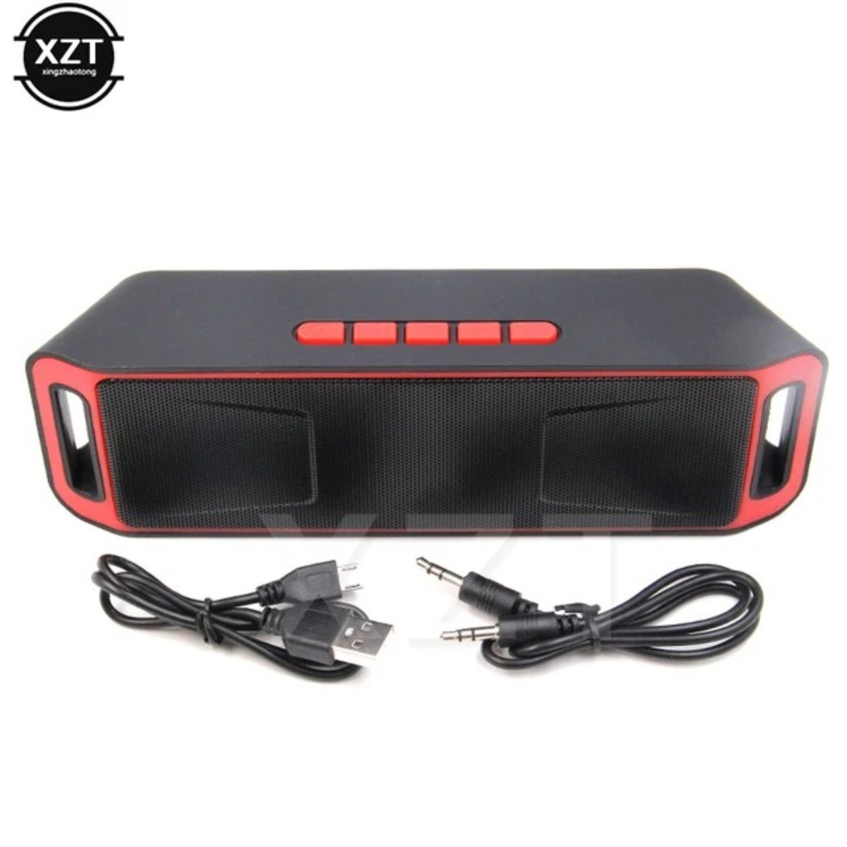 GENERICO - PARLANTE PORTATIL INALAMBRICO BLUETOOTH CON RADIO FM MEGABASS ROJO