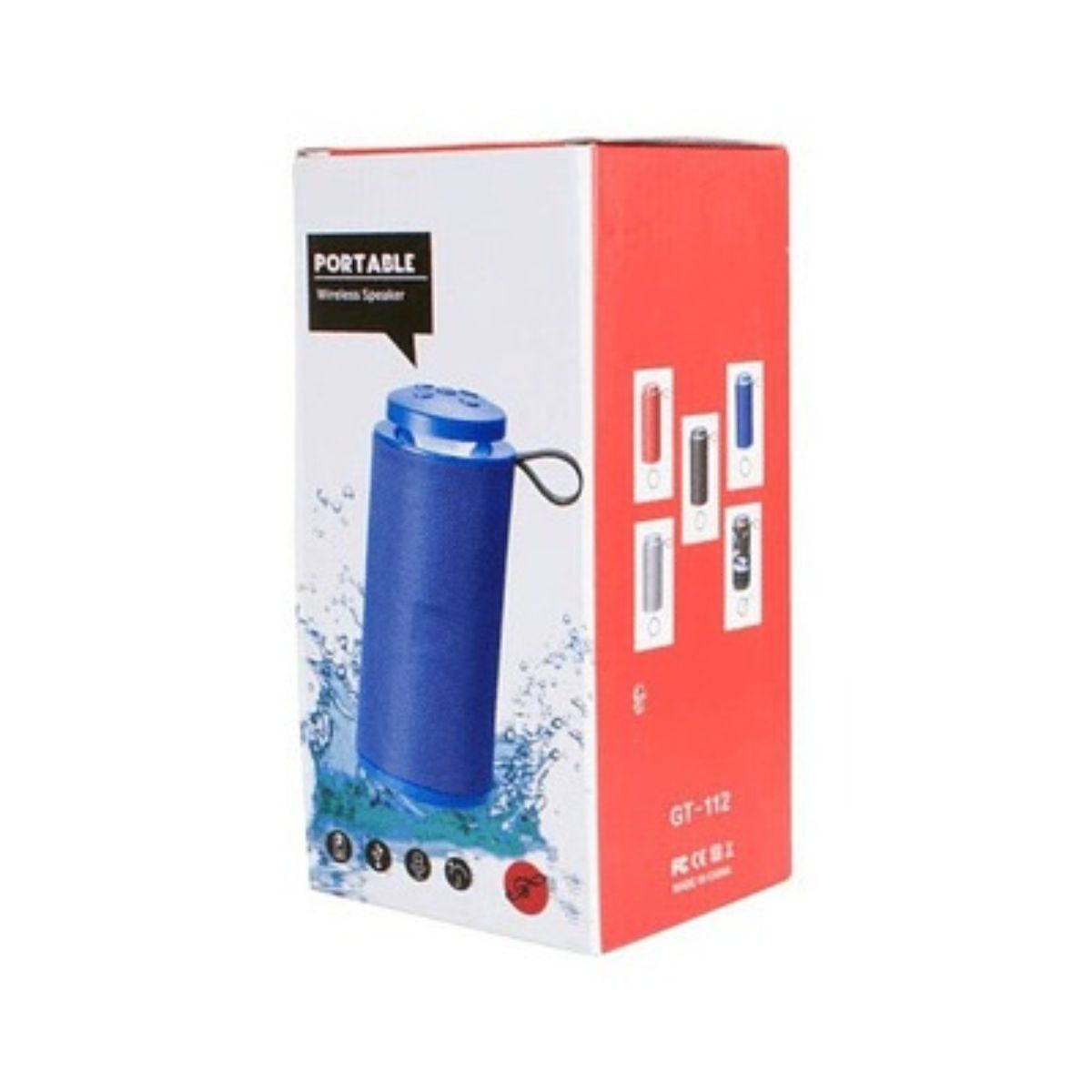 GENERICO - PARLANTE PORTATIL BLUETOOTH GT-112 - AZUL