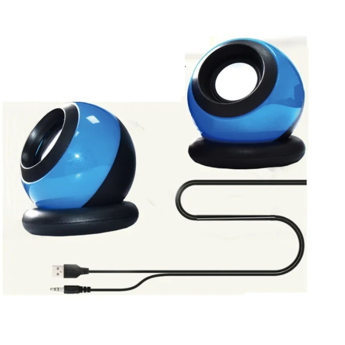 GENERICO - PARLANTE D-08L  PARA PC-NOTEBOOK REDONDO - CELESTE