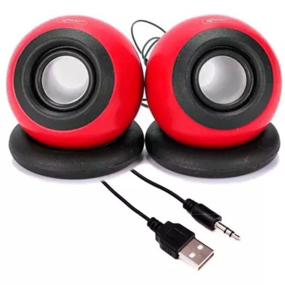 GENERICO - PARLANTE D-08L  PARA PC-NOTEBOOK REDONDO - ROJO