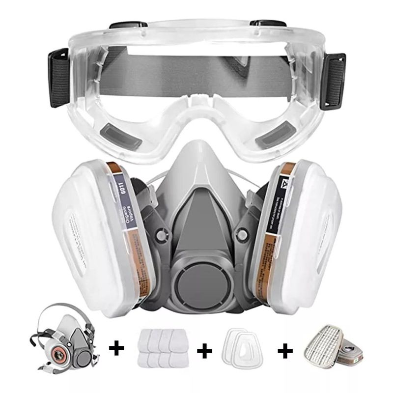 KUANGYE - 6200 Antivirus, Antipolvo, Mascarilla + Gafas Protectoras