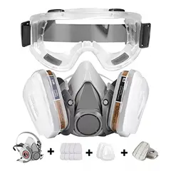 KUANGYE - 6200 Antivirus, Antipolvo, Mascarilla + Gafas Protectoras
