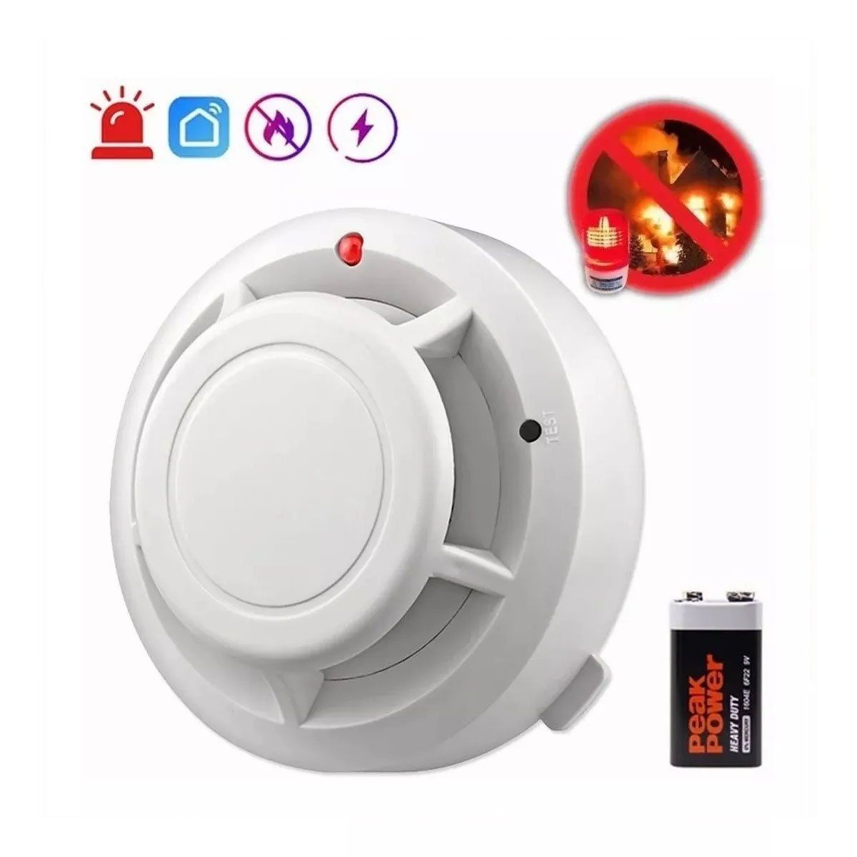 EDWINAYY - Detector De Gas Y Humo Monoxido De Carbono Alarma Sensor