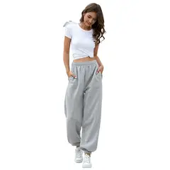 GIOIO - Pantalón De Buzo Para Mujer Blanco