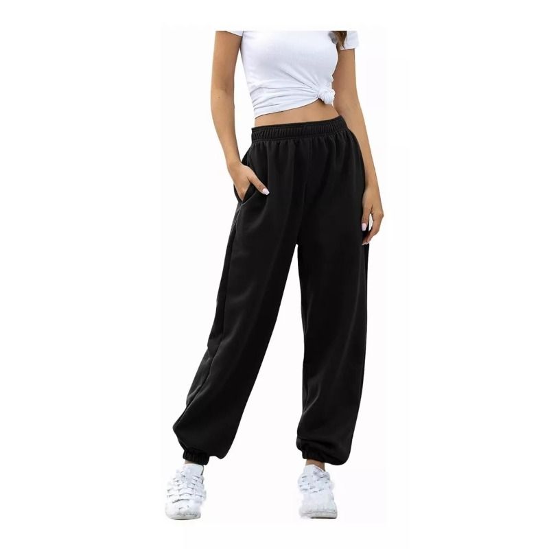 GIOIO - Pantalón De Buzo Para Mujer Negro