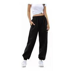 GIOIO - Pantalón De Buzo Para Mujer Negro