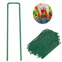 100pcs Artificial Estacas De Metal Clavo Para Césped Pasto
