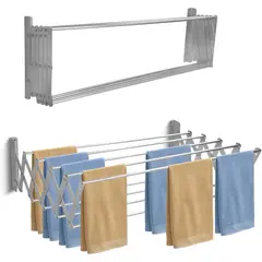 KUANGYE - Tendedero De Ropa Tendedero Plegable Aluminio 100x80cm