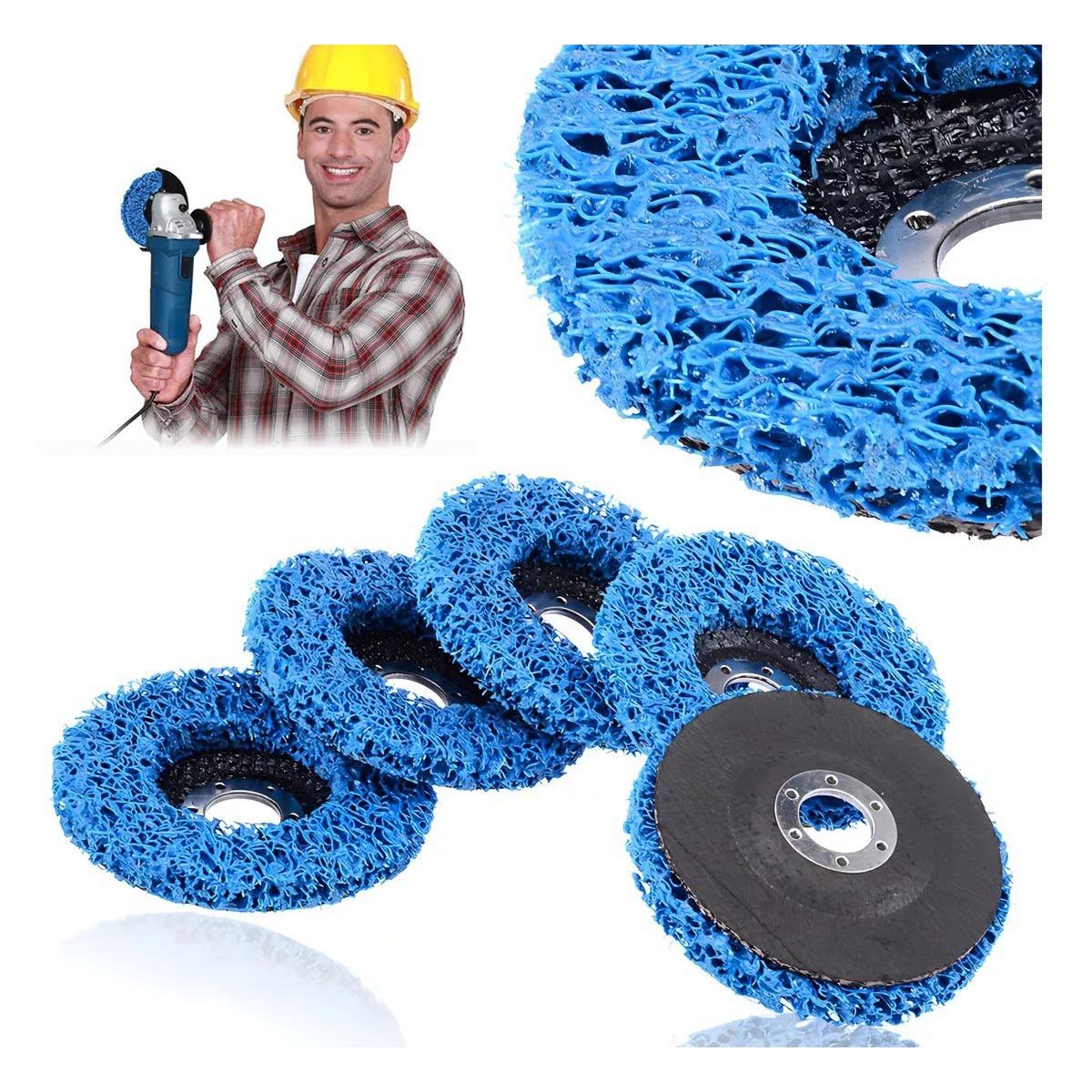 KUANGYE - Muela Abrasiva Lijar Para Autos Remover Pintura Óxido 5pcs