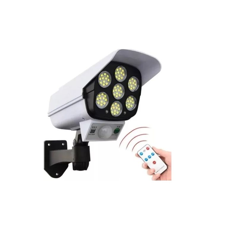 GENERICO - Foco Solar Simula Camara De Seguridad Sensor De Movimiento