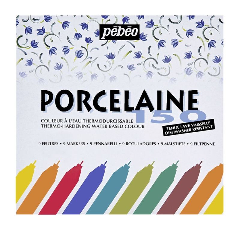 PEBEO - Marcadores de Porcelana Pebeo Porcelaine150 Set 9 Colores