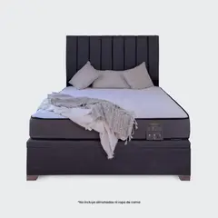 GENERICO - Cama baúl de 2 plazas Athenas con respaldo Tubular