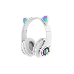 GENERICO - Audífonos Inalámbricos Bluetooth Rgb Orejas Gato Blanco