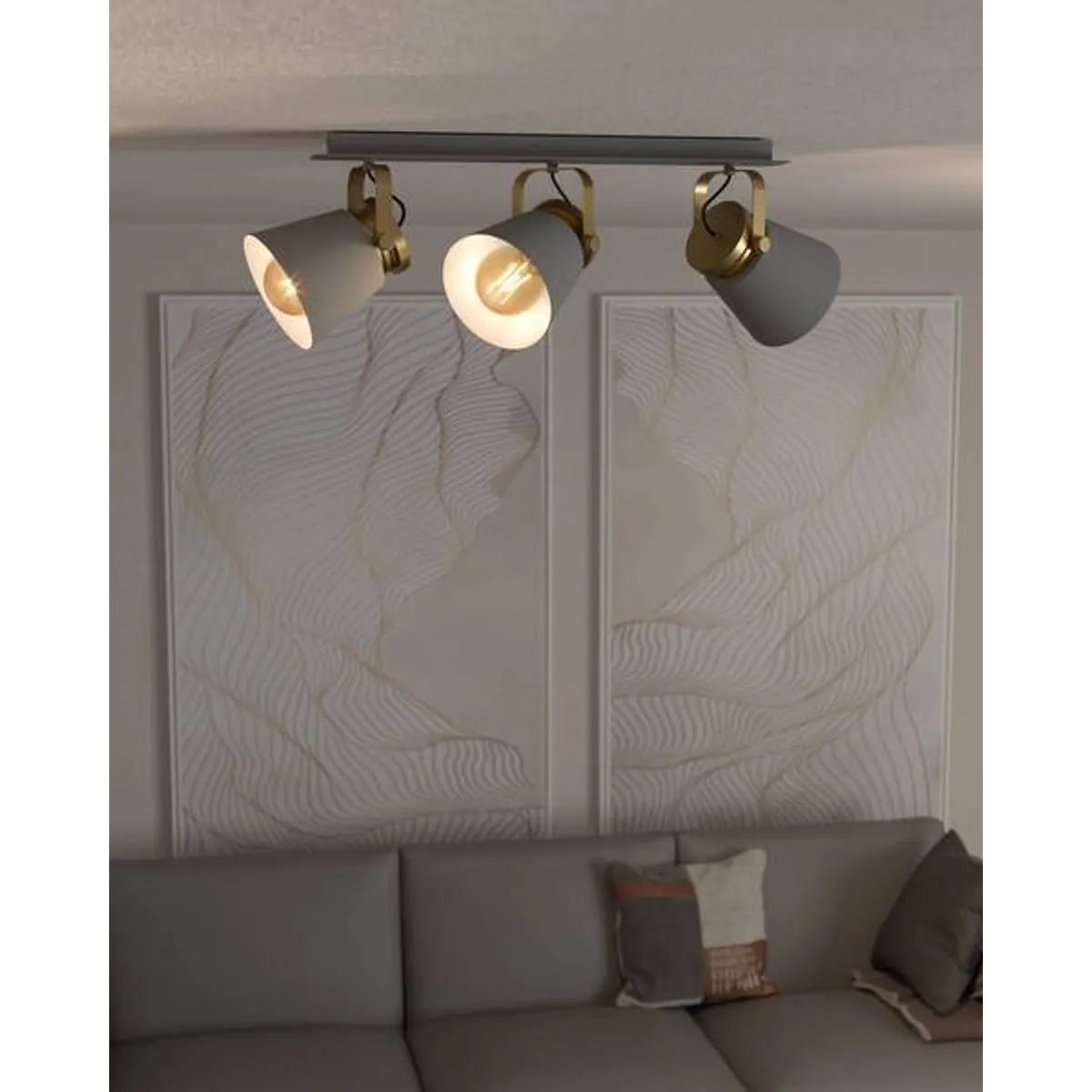 EGLO - Lámpara Foco Twicken Acero E27 3x40w Ip20 Cod43837