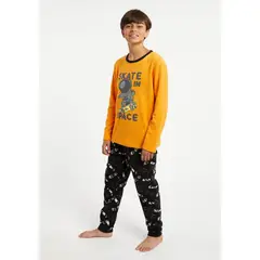 KAYSER - Pijama Teens Polar 661814M - Naranjo