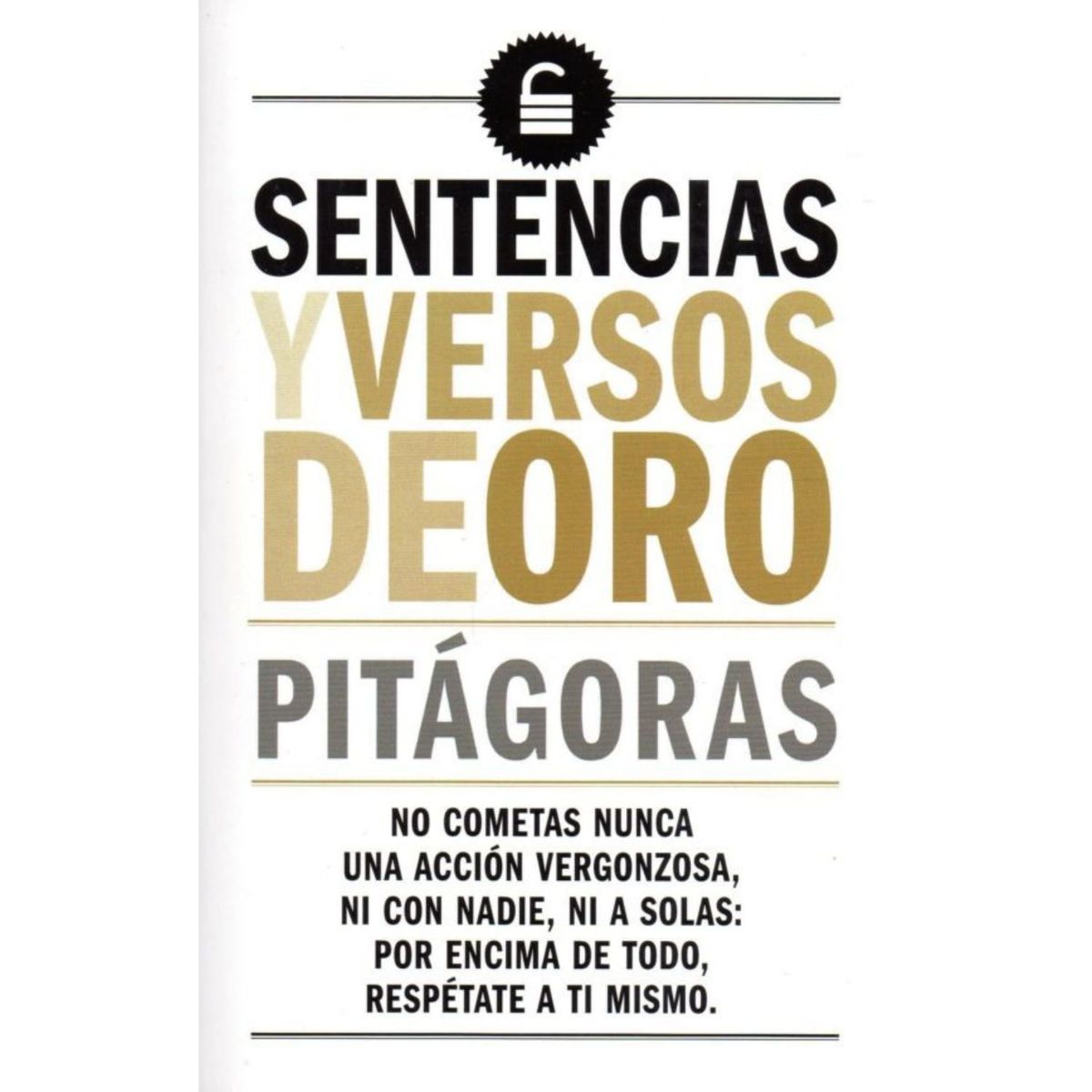 EDITORIAL BIBLOK - Sentencias y versos de oro bolsillo