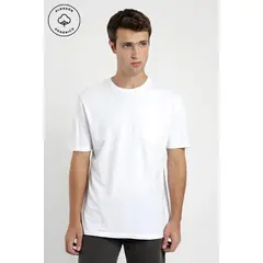 FROENS - Polera manga corta hombre Bolsillo blanco algodón orgánico