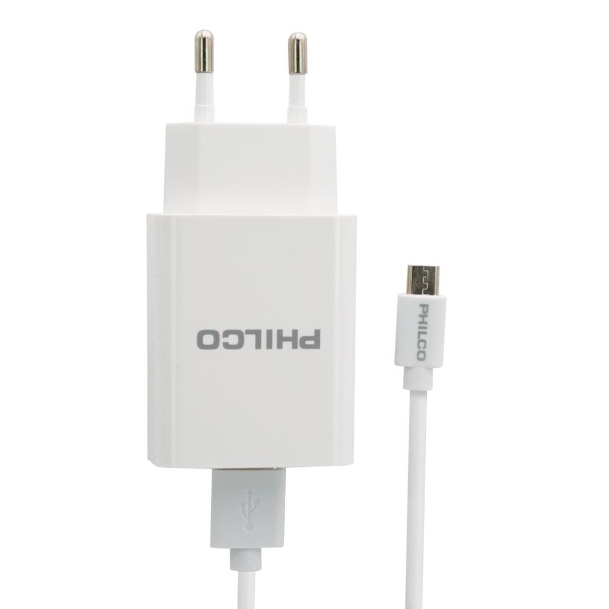 PHILCO - CARGADOR DE PARED QUALCOM 3.0 A C/CABLE MICRO QC620 BLANCO