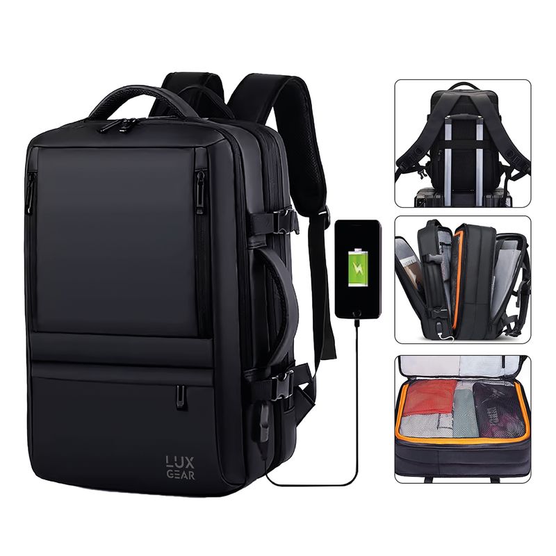 LUXGEAR - Mochila Maleta Viaje Cabina Luxgear Notebook Impermeable 35L