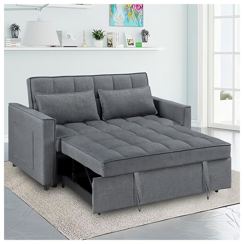 NOVAHUS - Sofa Cama Gris Oscuro