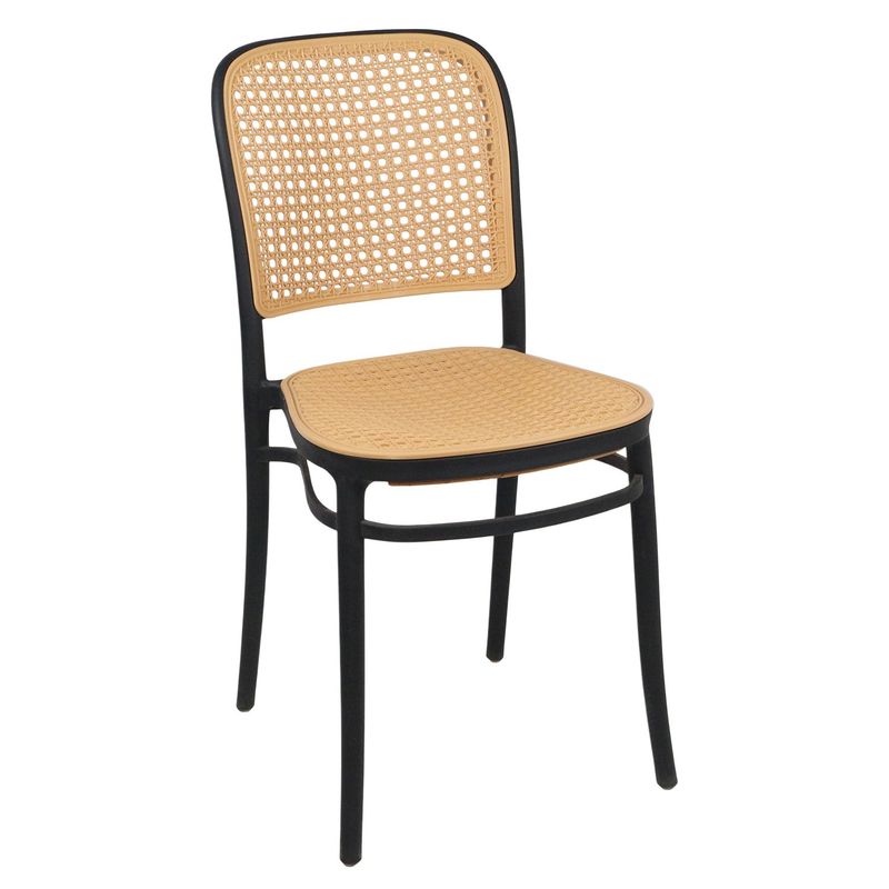 NOVAHUS - Silla Terraza Plástica Cairo NegraBeige