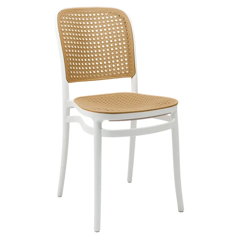 NOVAHUS - Silla Terraza Plástica Cairo BlancaBeige