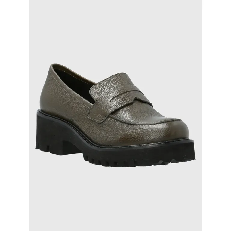 Mocasín Cuero Mujer Sophie Verde