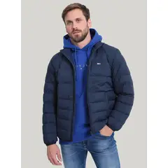 TOMMY HILFIGER - Parka Acolchada Packable Con Logo Azul