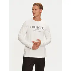 TOMMY HILFIGER - Polera Solid Con Logo Regular Fit Blanco