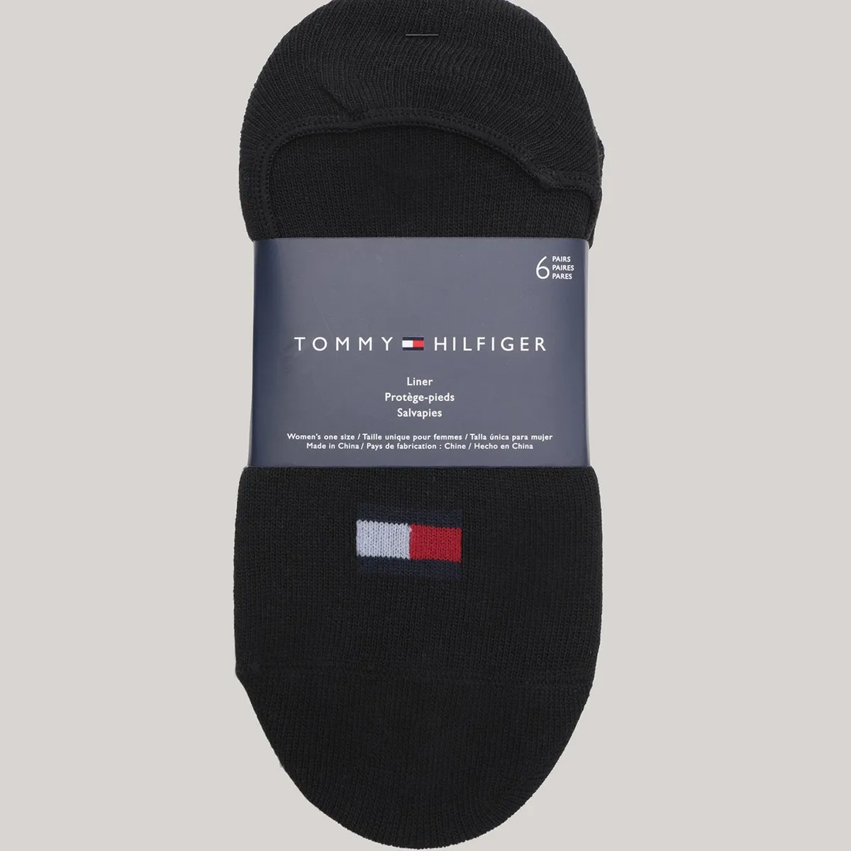TOMMY HILFIGER - Pack De 6 Calcetines Sport Negro Tommy Hilfiger