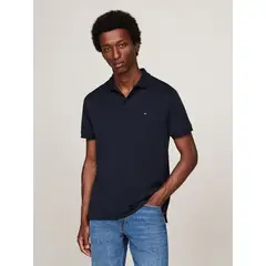 TOMMY HILFIGER - Polo Essential Liquid Cotton Azul