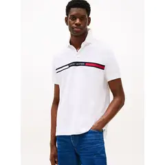 TOMMY HILFIGER - Polo Chest Insert Logo Blanco