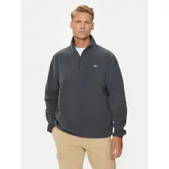 TOMMY HILFIGER - Polerón Solid Con Medio Cierre Gris