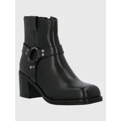 HUSH PUPPIES - Botín Cuero Mujer Maylo Negro