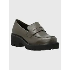 HUSH PUPPIES - Mocasín Cuero Mujer Sophie Verde