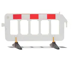 QRUBBER - Barrera Plástica Tráfico Premium Blanca 1x2mts