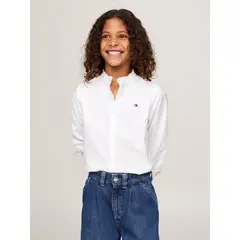 TOMMY HILFIGER - Blusa Con Cuello De Volantes Blanco