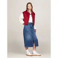 TOMMY HILFIGER - Falda Claire Denim Mid Azul